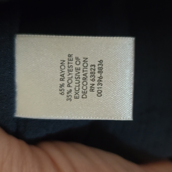 Christopher & Banks Navy Embroidered Top Size Medium - Picture 7 of 8